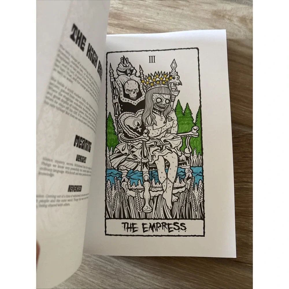 The Beauty of Horror Tarot Coloring Book by Alan Robert- Used
